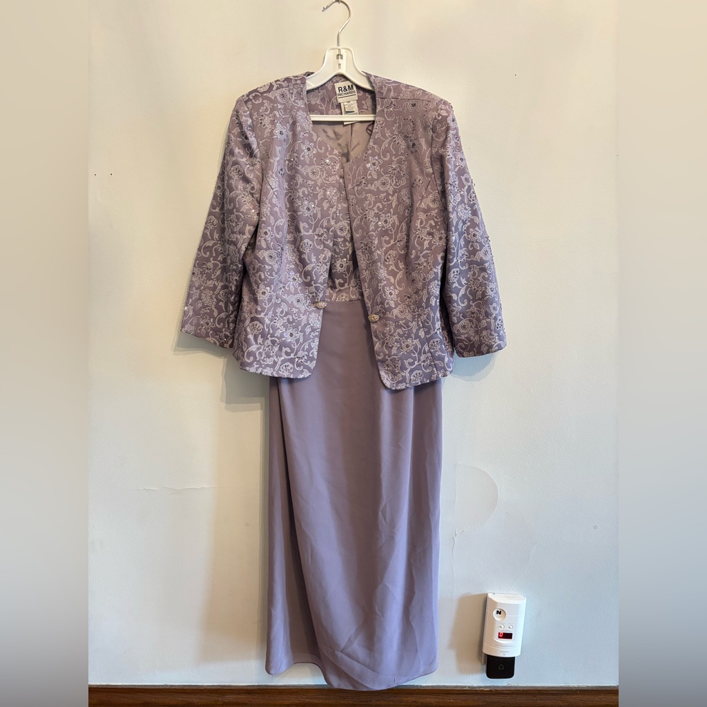 R&M Richard’s Two Piece Formal Evening Gown In Lavender Lilac